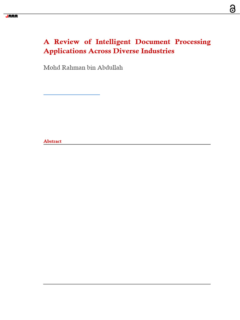 Intelligent Document Processing Review | PDF | Regulatory Compliance ...