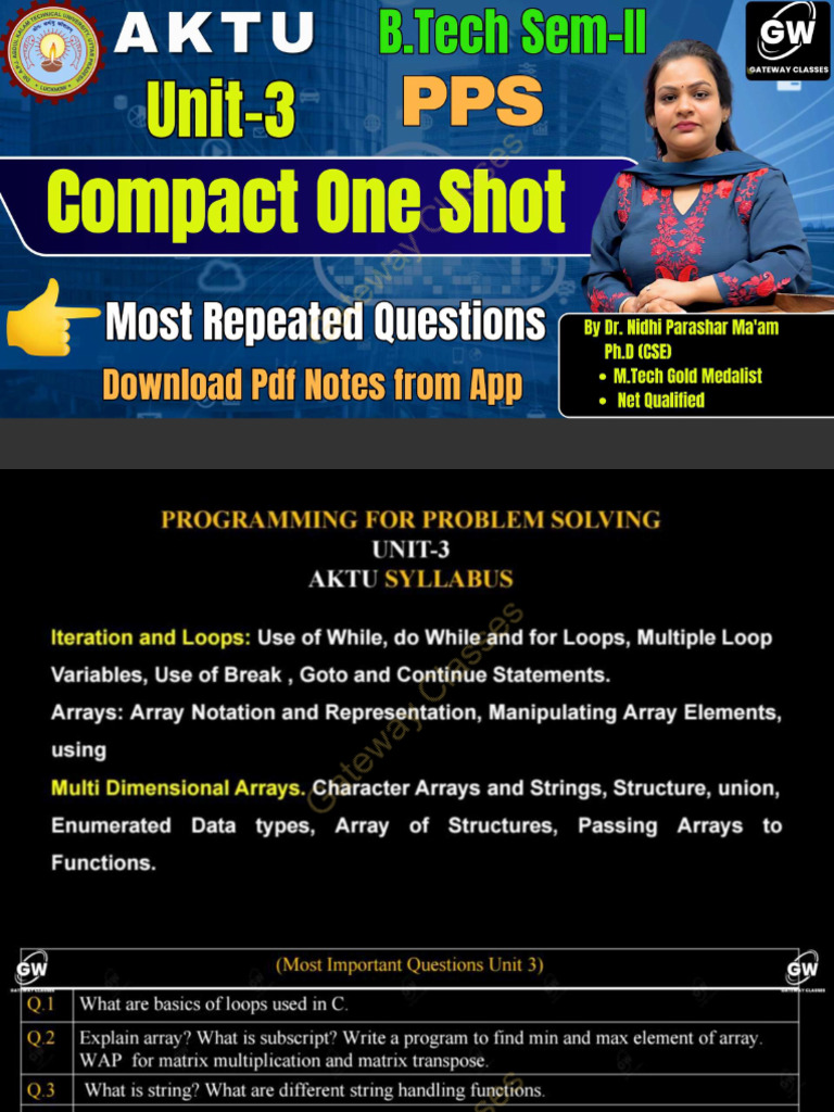 Pps U 3 Compact One Sho Notes | PDF