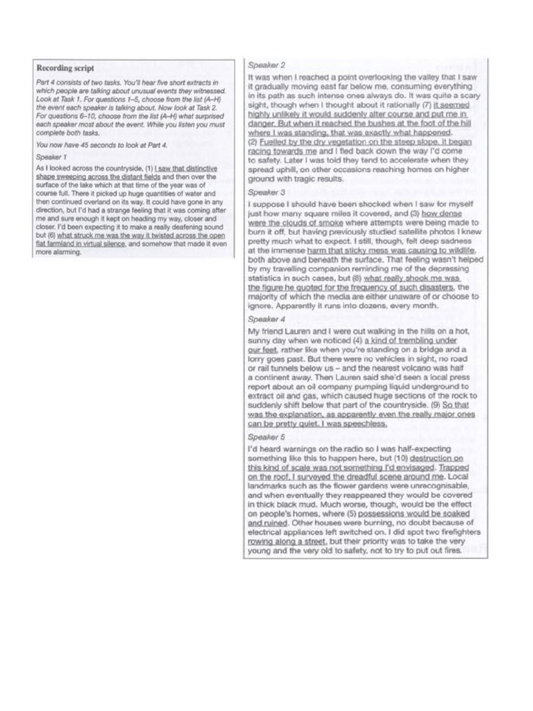 Tapescript Listening p.8 | PDF