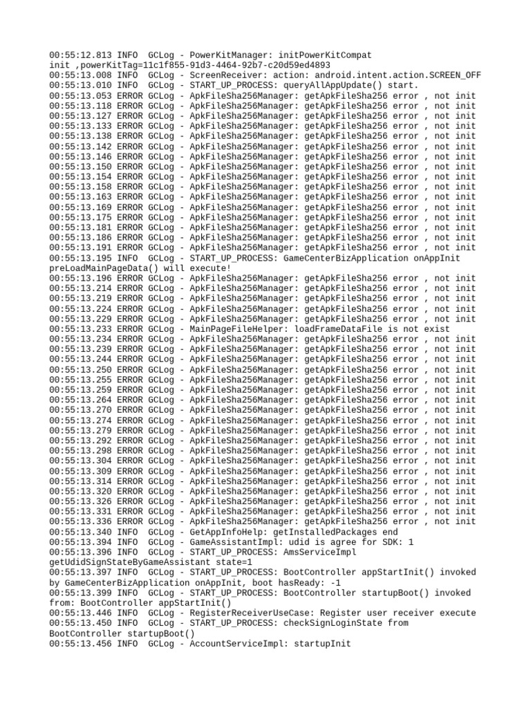 GameCenter Log Analysis and Errors | PDF | Software | Communications ...