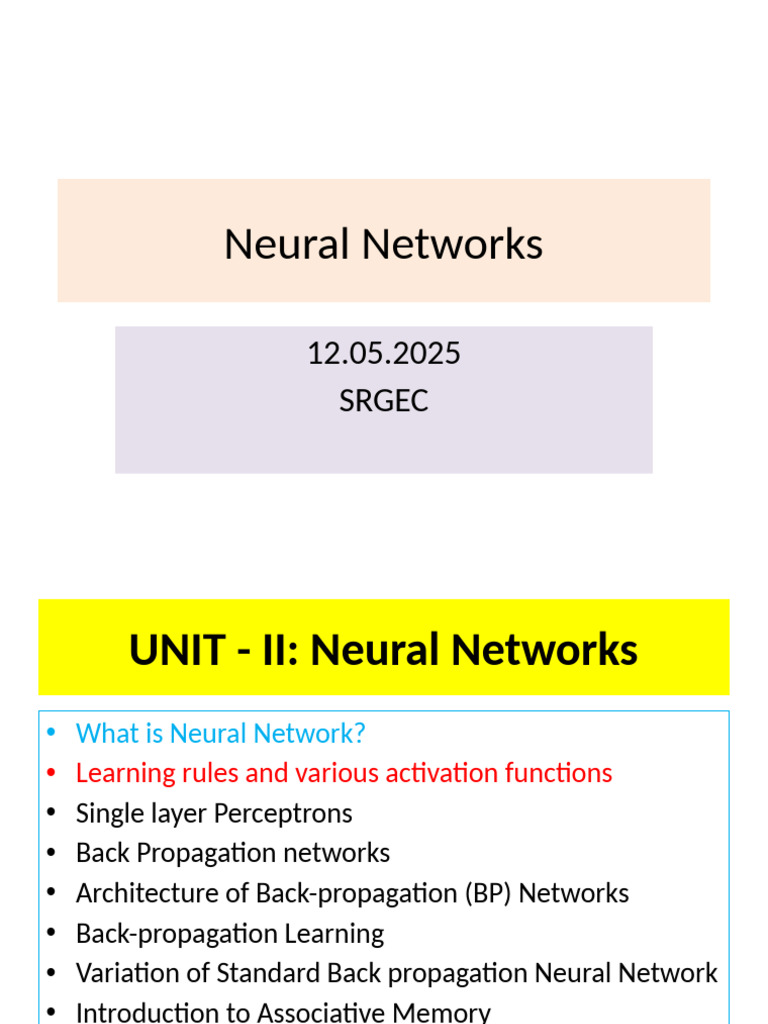Understanding Neural Network Activation Functions | PDF | Logistic ...