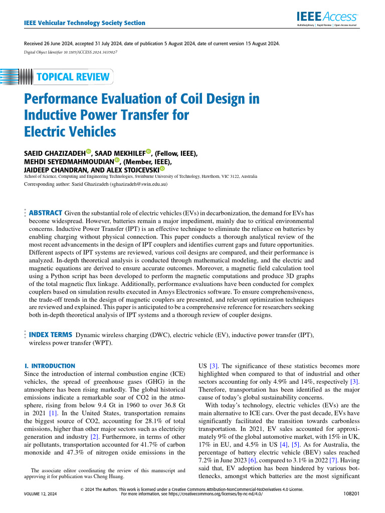 IPT Coil Design for Electric Vehicle Charging | PDF | Inductance | Inductor