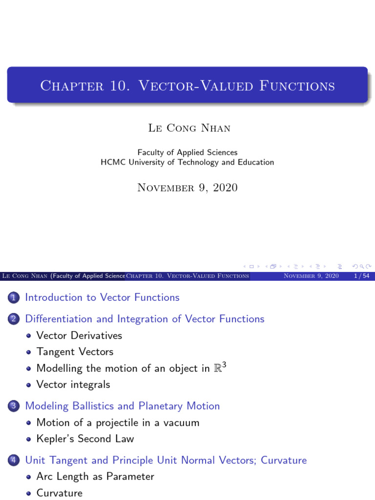 Understanding Vector-Valued Functions | PDF | Acceleration | Curvature