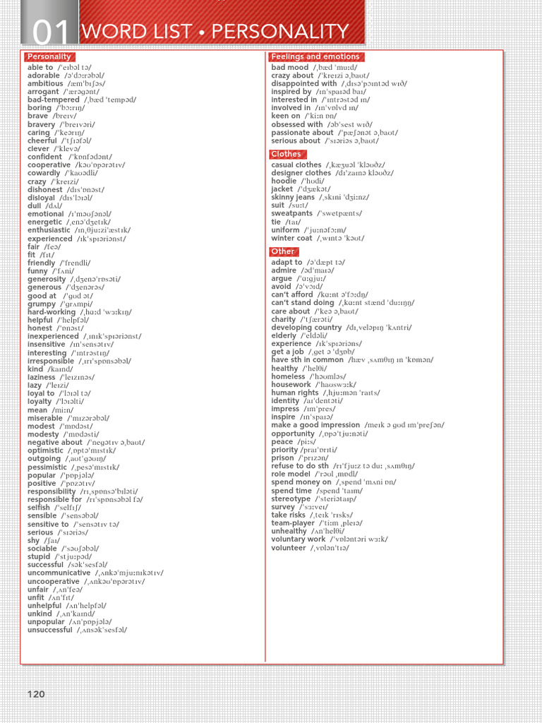 FOC2 Word List 1 | PDF