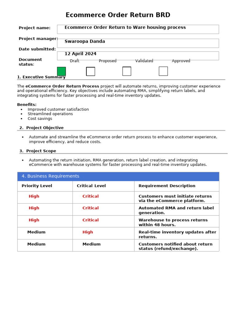 Automating eCommerce Order Returns | PDF | E Commerce | Warehouse