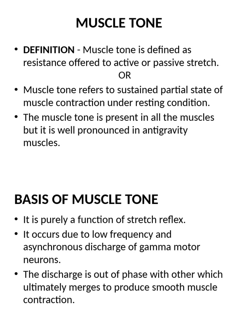 Understanding Muscle Tone and Its Abnormalities | PDF