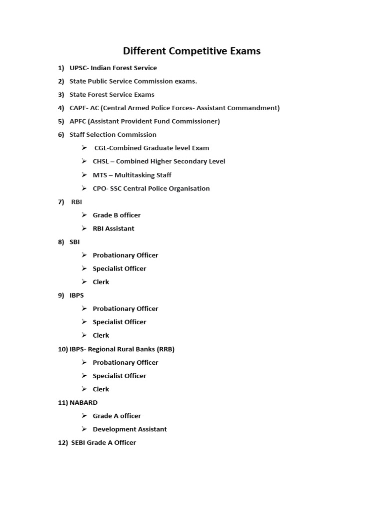 Competitive Exams | PDF