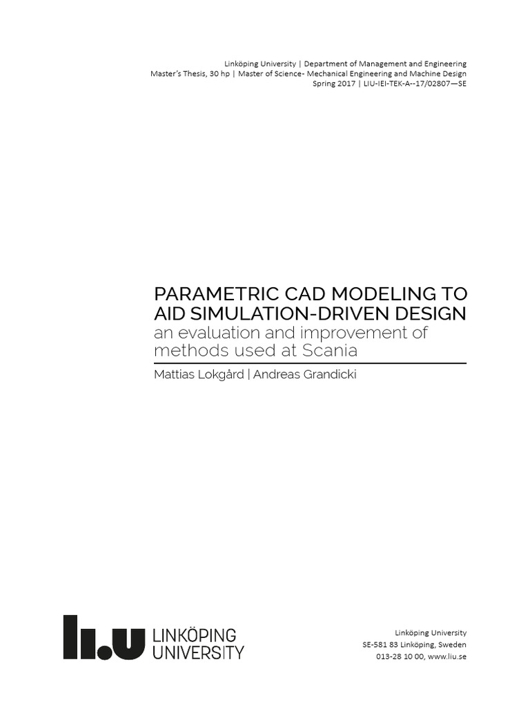 Enhancing Parametric CAD at Scania | PDF | Product Lifecycle | Computer ...