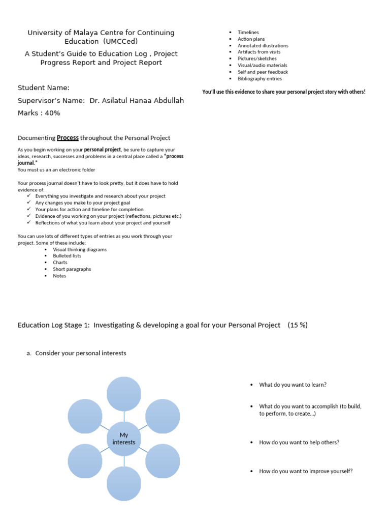 Process Journal Template Guide | PDF | Communication | Goal