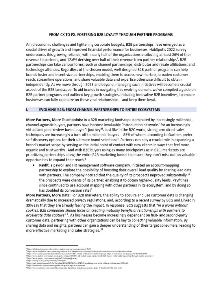 b2b Channel Partnerships | PDF | Loyalty Program | Economies