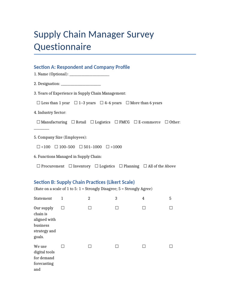 Supply Chain Manager Survey Insights | PDF | Supply Chain | Logistics