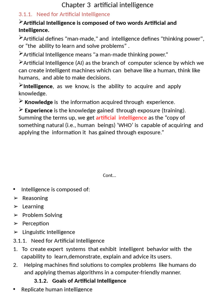 Advantages and Disadvantages of AI | PDF | Artificial Intelligence ...