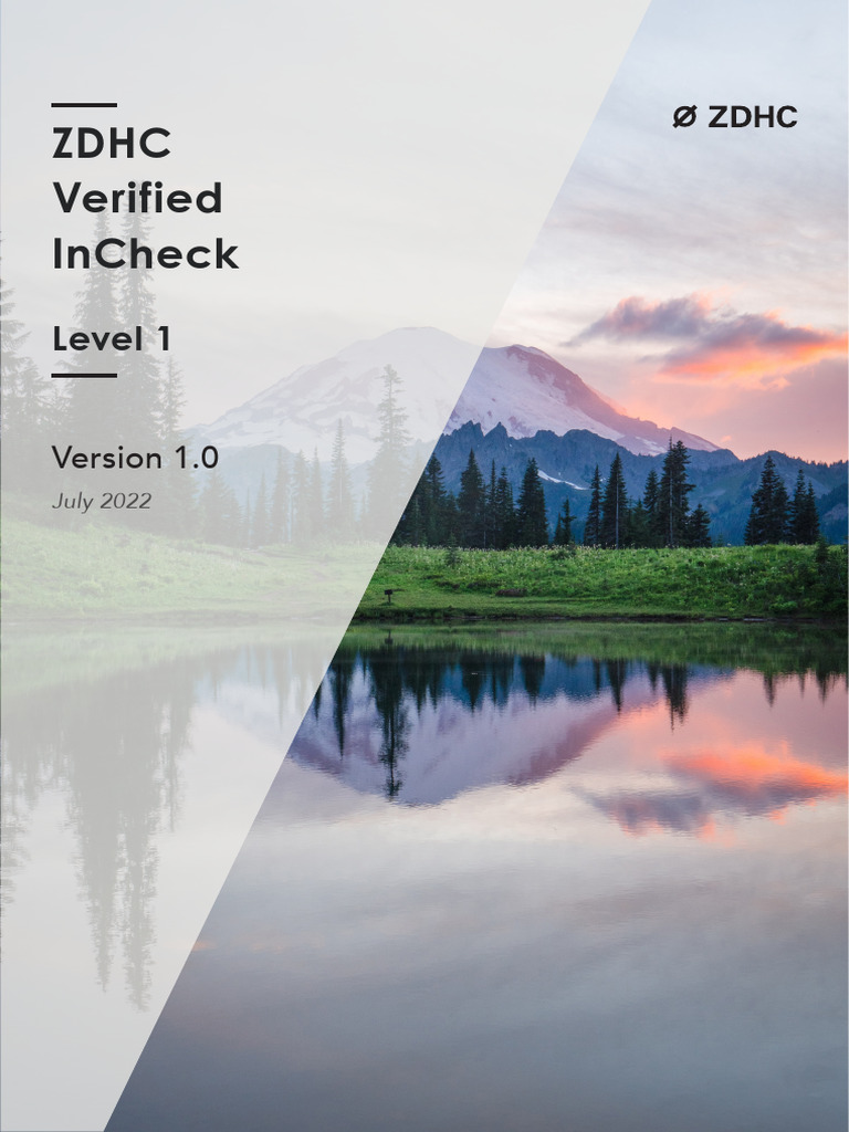 ZDHC Verified InCheck Level 1 Guidelines | PDF | Supply Chain | Business