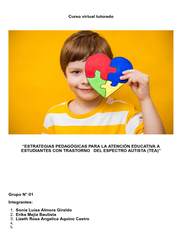 Estrategias Educativas para TEA en Aula | PDF | Autismo ...
