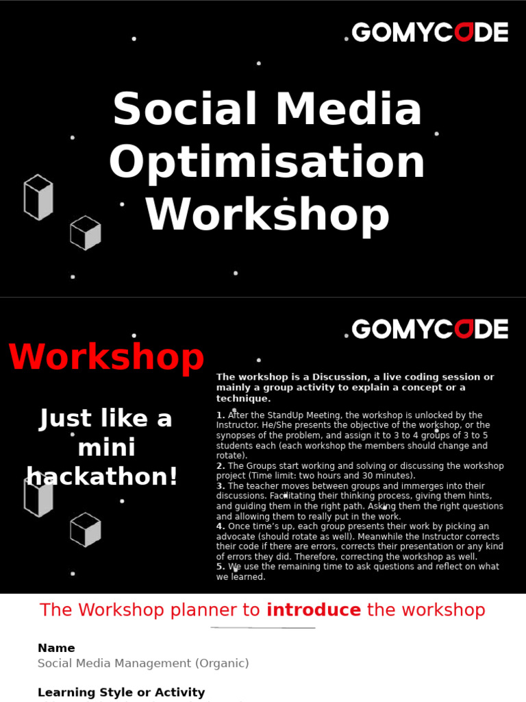 Social Media Optimisation - Workshop Template | PDF | Brand | Human ...