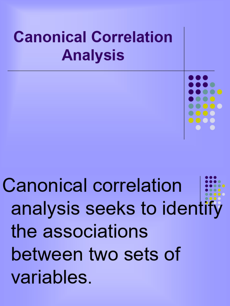 Understanding Canonical Correlation Analysis | PDF