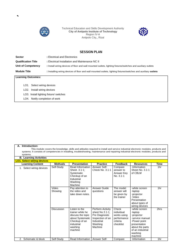 Electrical Installation Training Module | PDF | Troubleshooting | Attention