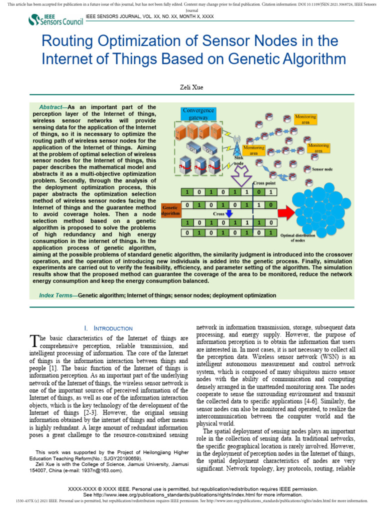 Optimizing WSN Routing with Genetic Algorithm | PDF | Internet Of ...