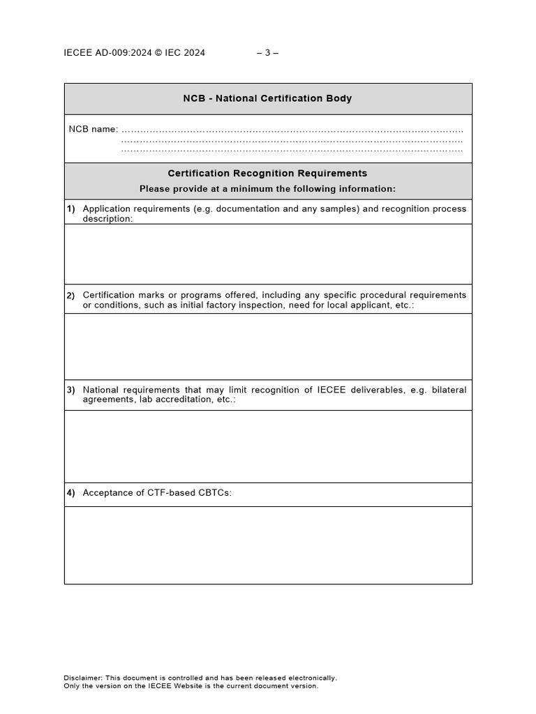 Certification Recognition Requirements Guide | PDF