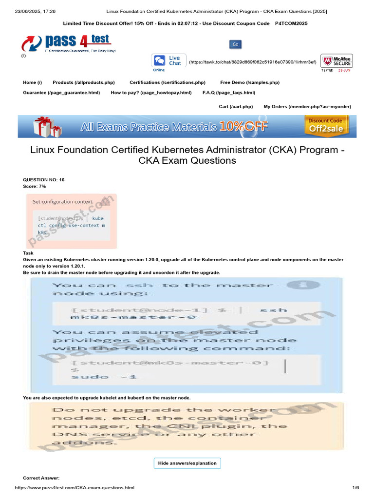 CKA Exam Questions and Solutions 2025 | PDF | Computer Science | Computing