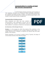 Roles of communication in total design process creation