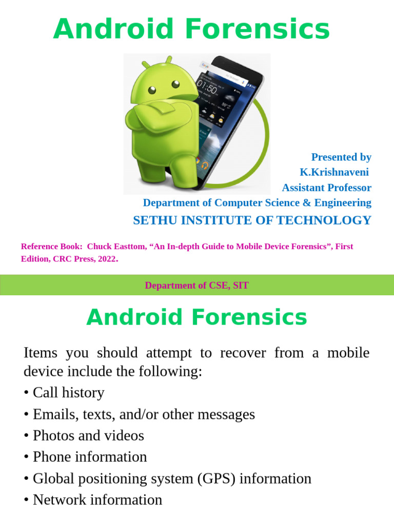 Android Forensics | PDF | Information Technology Management ...