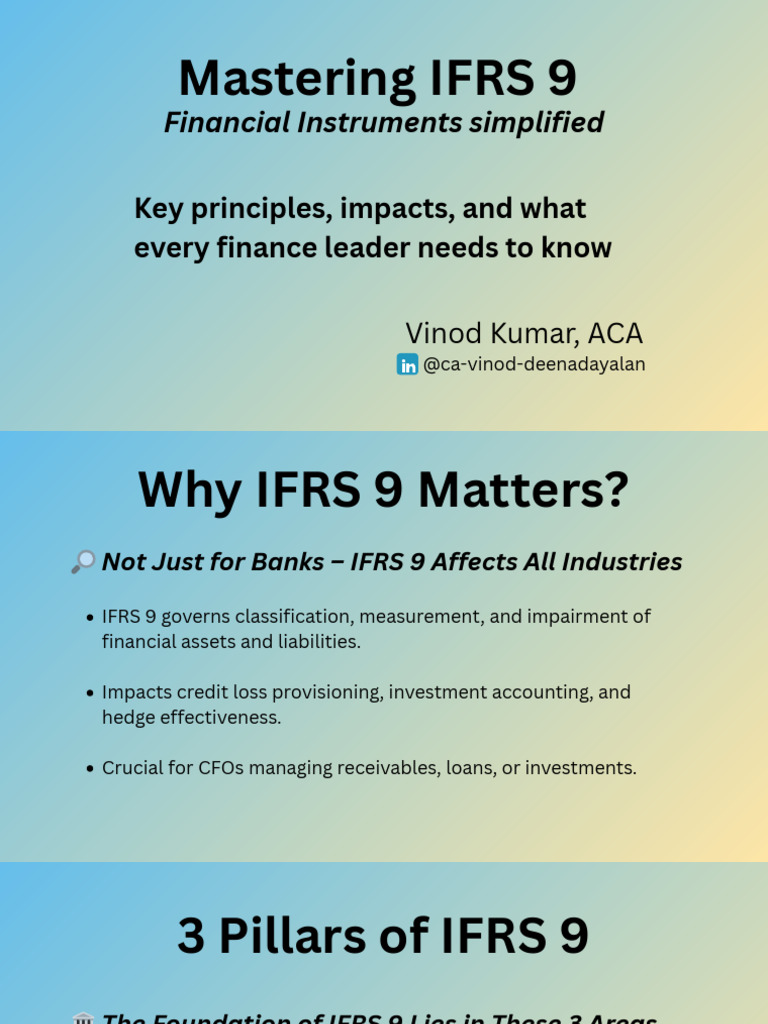 Mastering IFRS 9 for Financial Leaders | PDF | Financial Services ...
