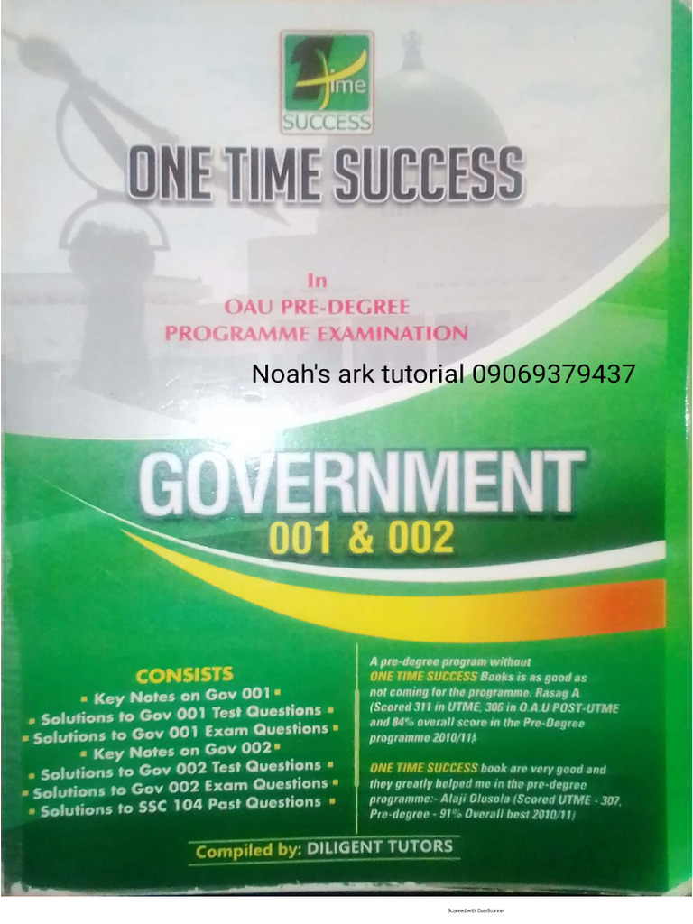 One Time Success Government | PDF
