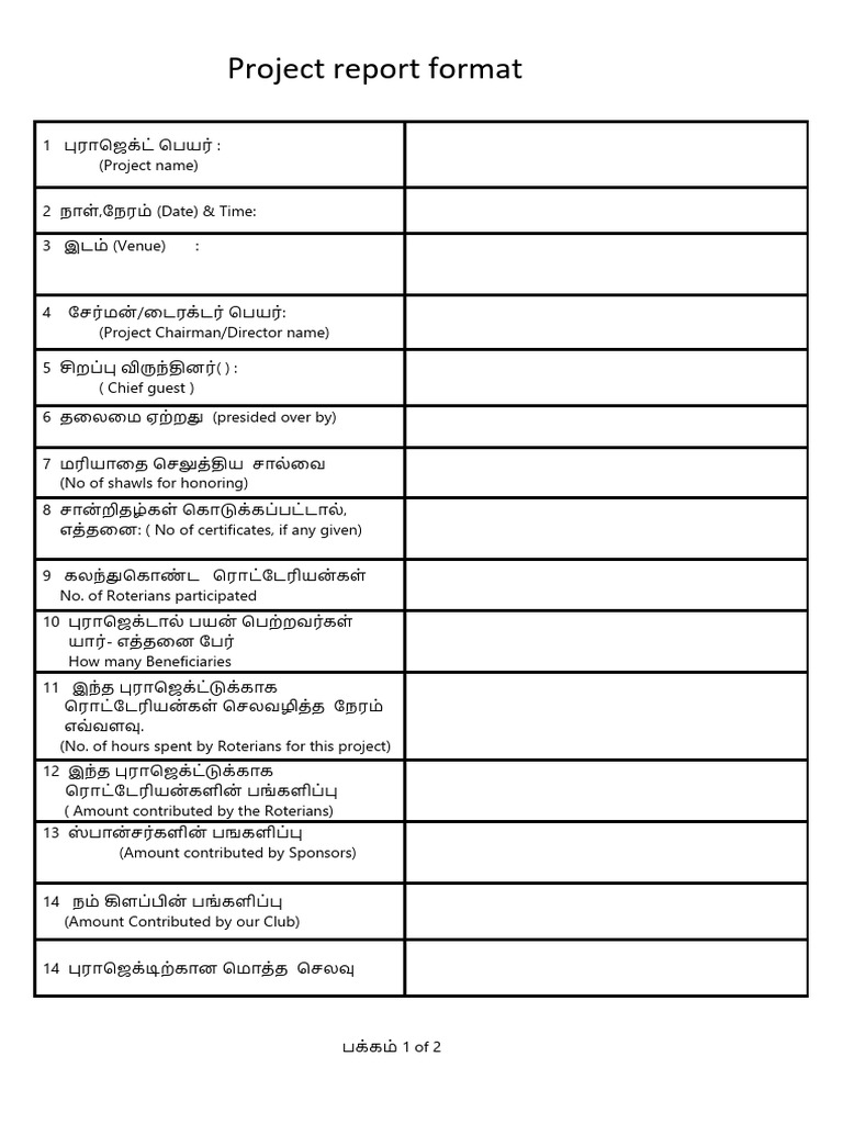 Project Format Template | PDF