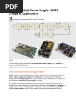 SMPS Block Diagram & Working Explained | PDF | Power Supply | Rectifier