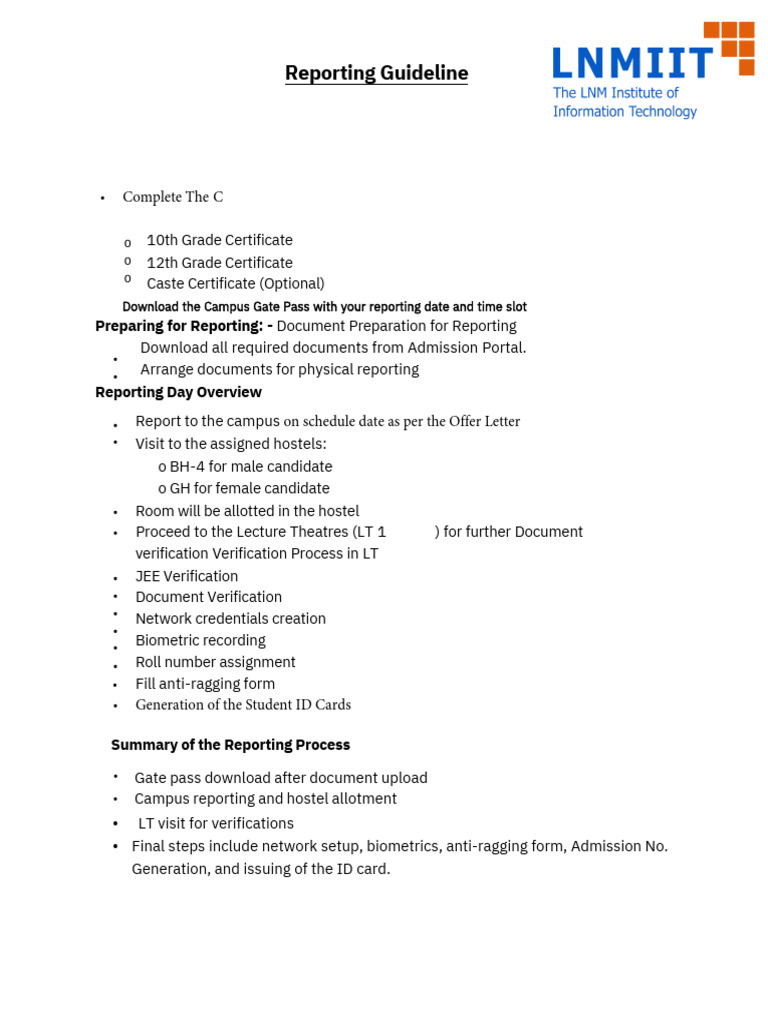 Reporting Guidelines | PDF