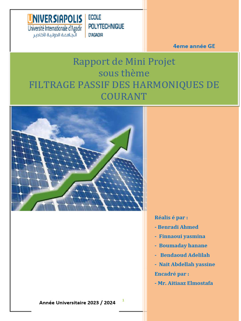 RAPPORT Filtrage Passif 2024 | PDF | Filtre (électronique) | Électricité