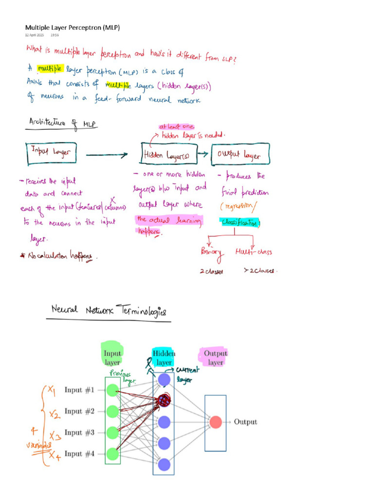 Multiple Layer Perceptron - 13apr | PDF