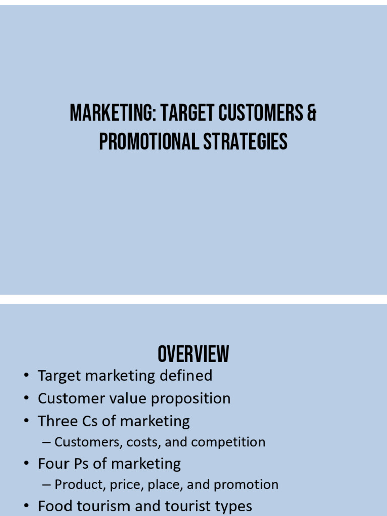Target Marketing & Promotion Strategies | PDF | Marketing | Pricing