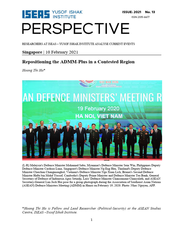 Repositioning The ADMM-Plus in A Contested Region | PDF | South China ...