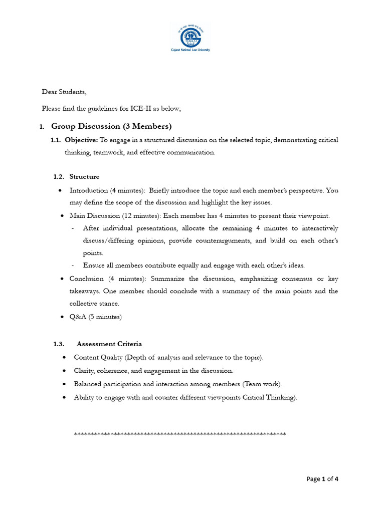 Guidelines ICE-II 2025 Batch | PDF | Historical Reenactment | Human ...