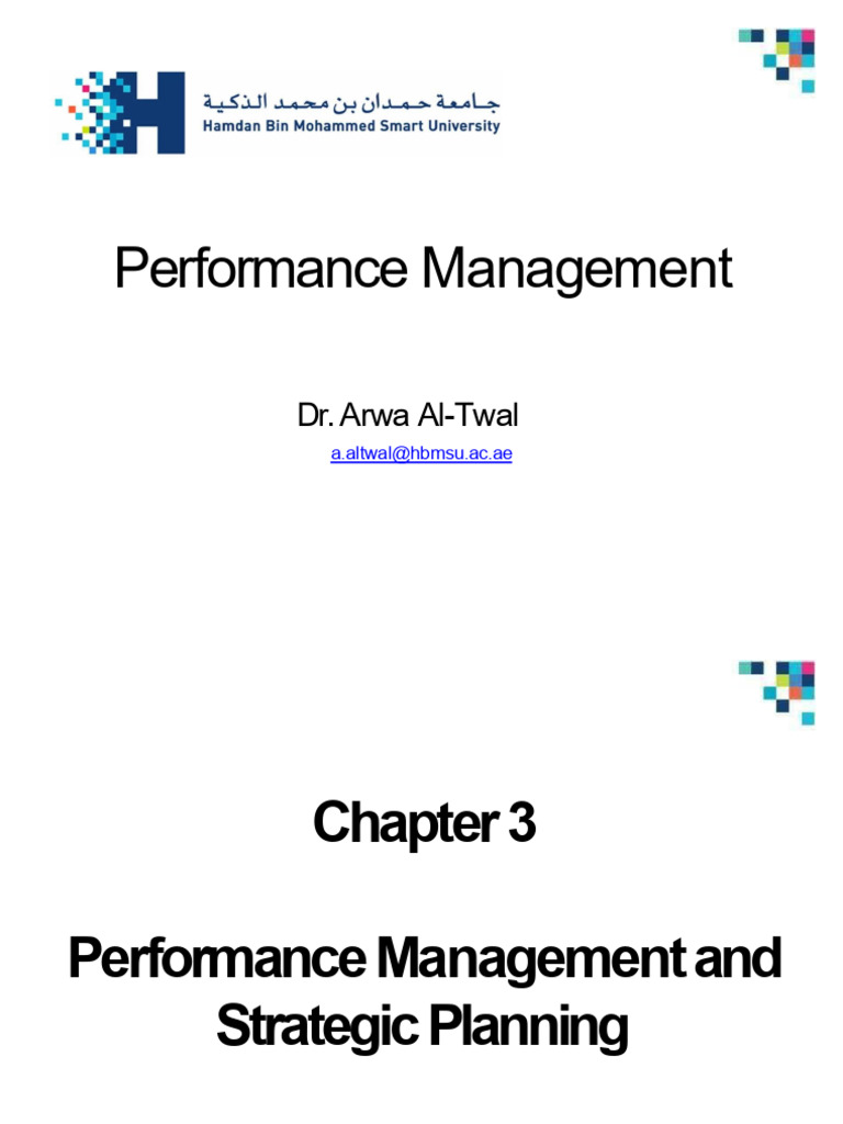 Performance Management in Strategic Planning | PDF | Strategic Planning ...