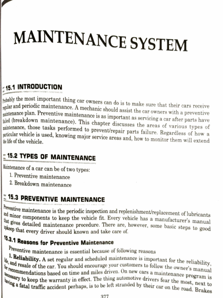 Maintenance | PDF