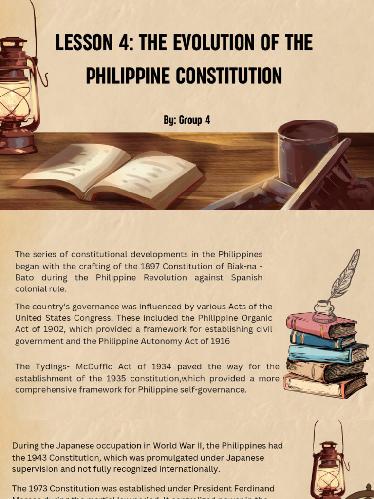 Evolution of the Philippine Constitution | PDF | Philippines | Legal ...