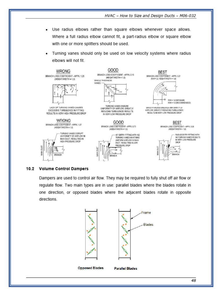 Duct Sizing and Design Guidelines | PDF