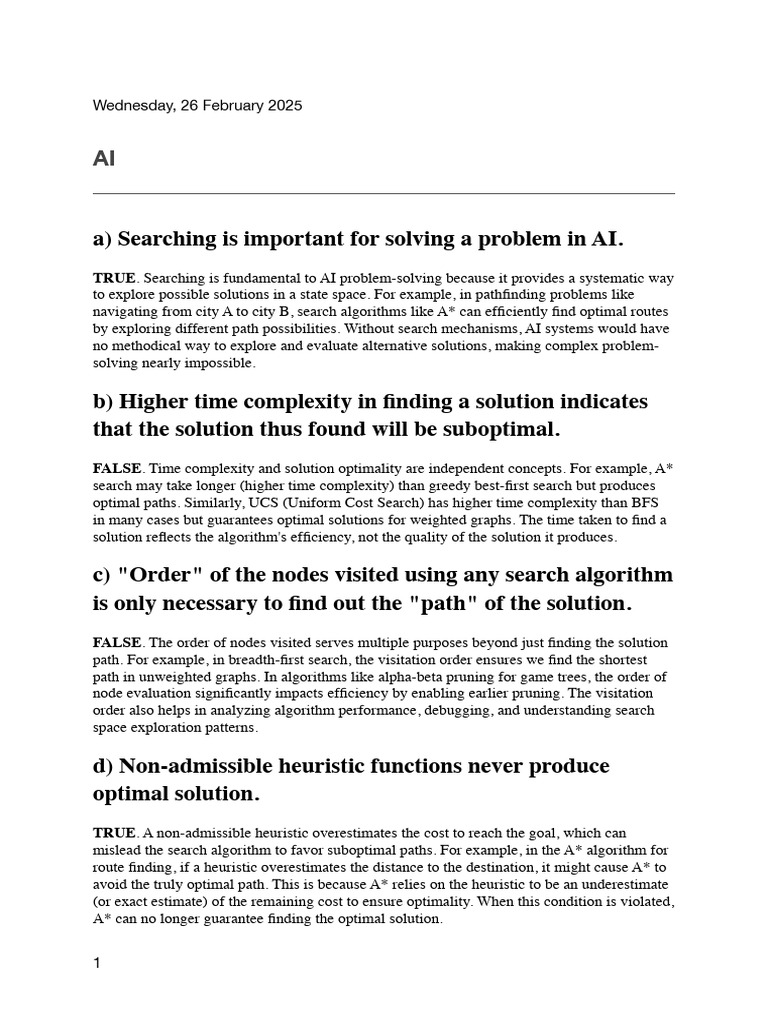 AI Search Algorithms Explained | PDF | Genetic Algorithm | Theoretical ...