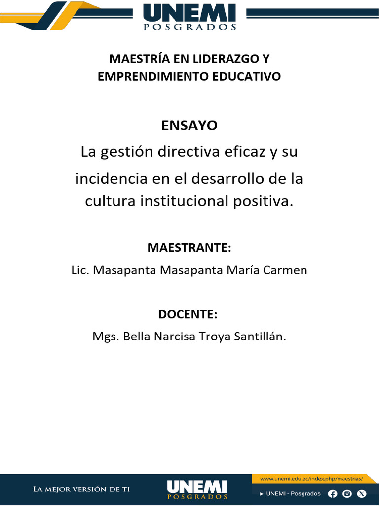 Gestión Directiva en Educación Ecuador | PDF | Plan de estudios | Enseñando