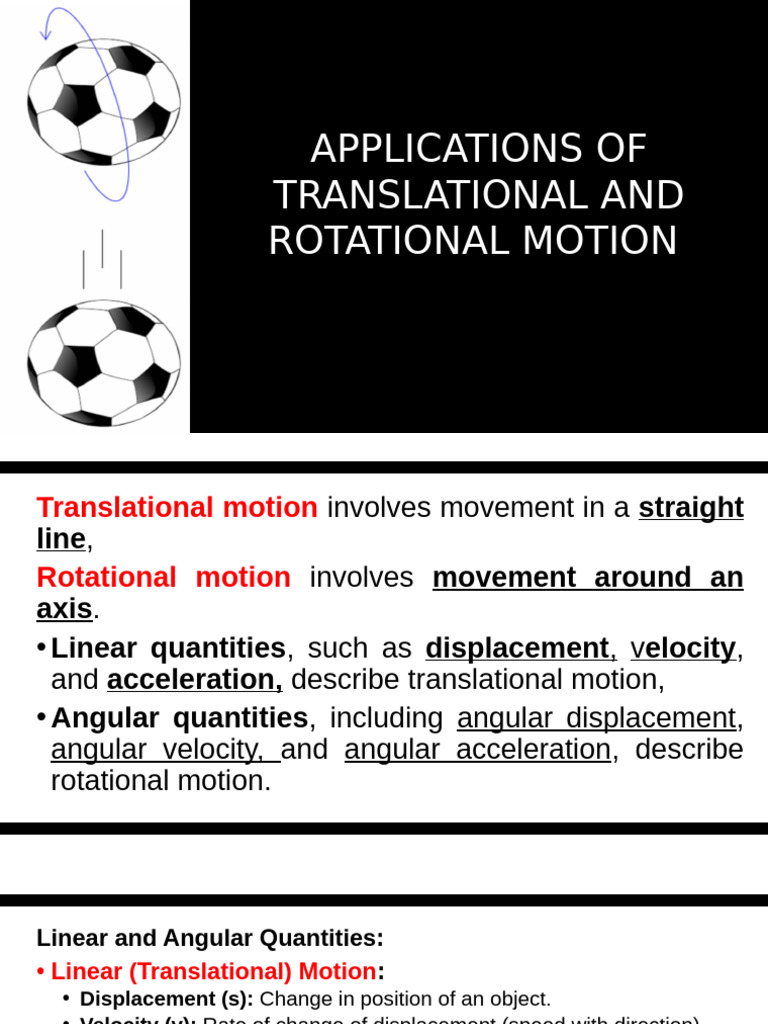 Translational vs Rotational Motion Explained | PDF