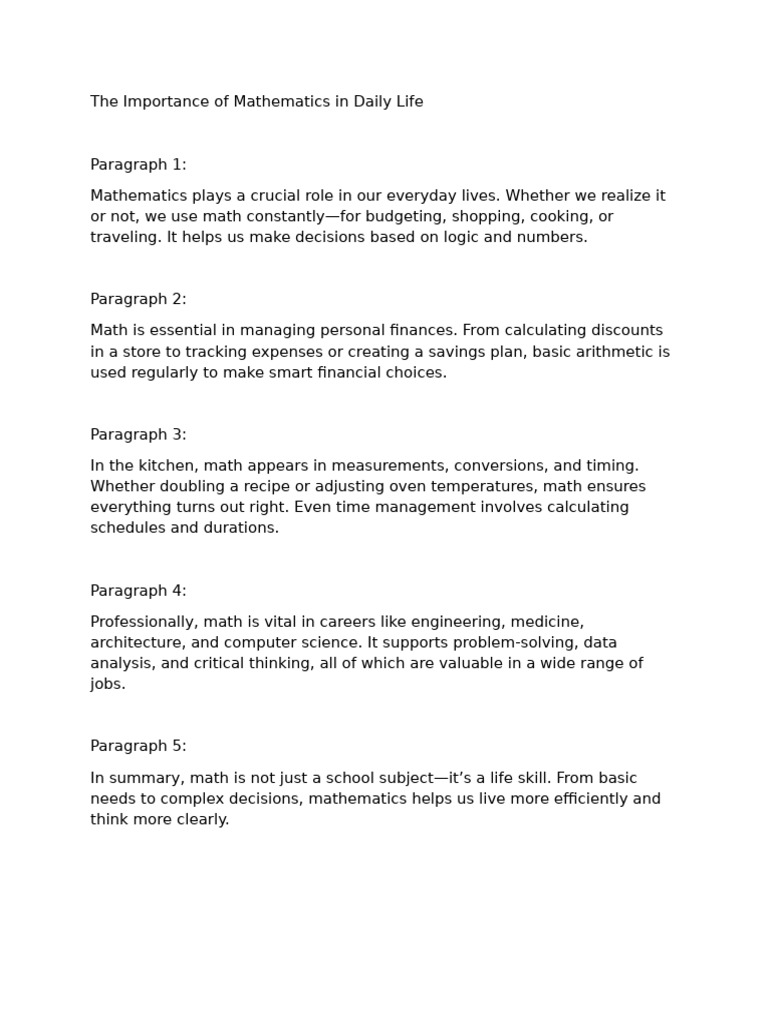 APPLICATION OF MATHEMATICS IN DAILY LIFE PDF visual data 5