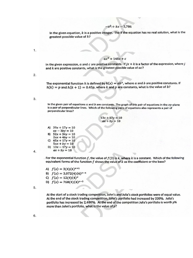 Hard Math Practice | PDF