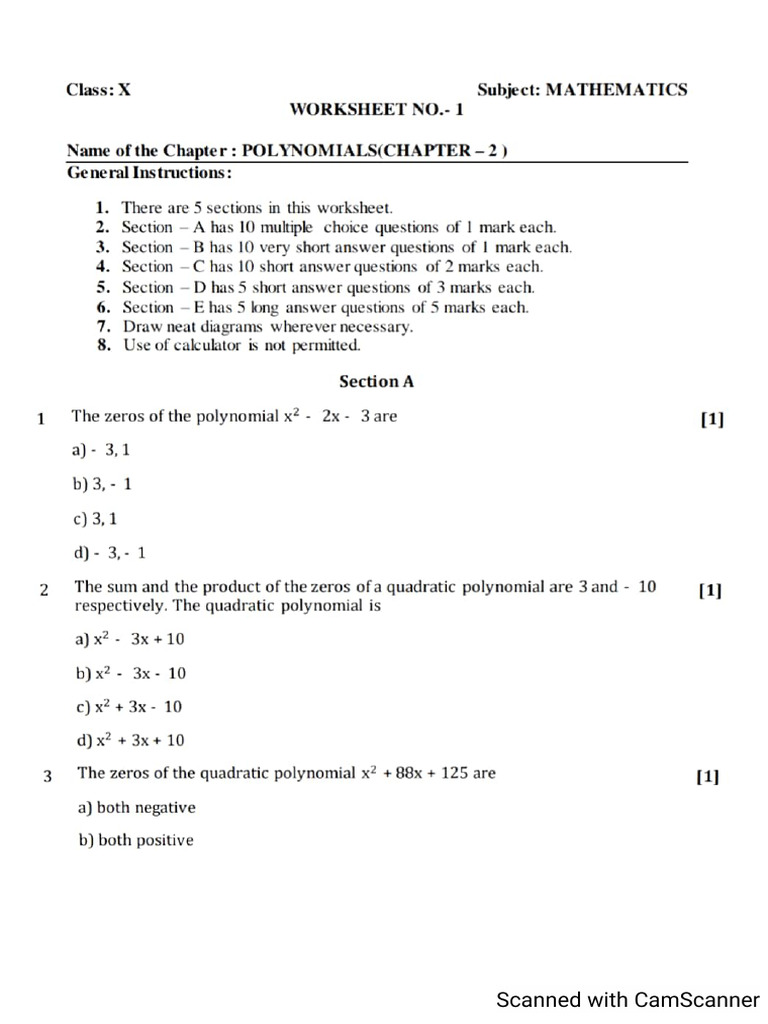 10th Polynomial | PDF