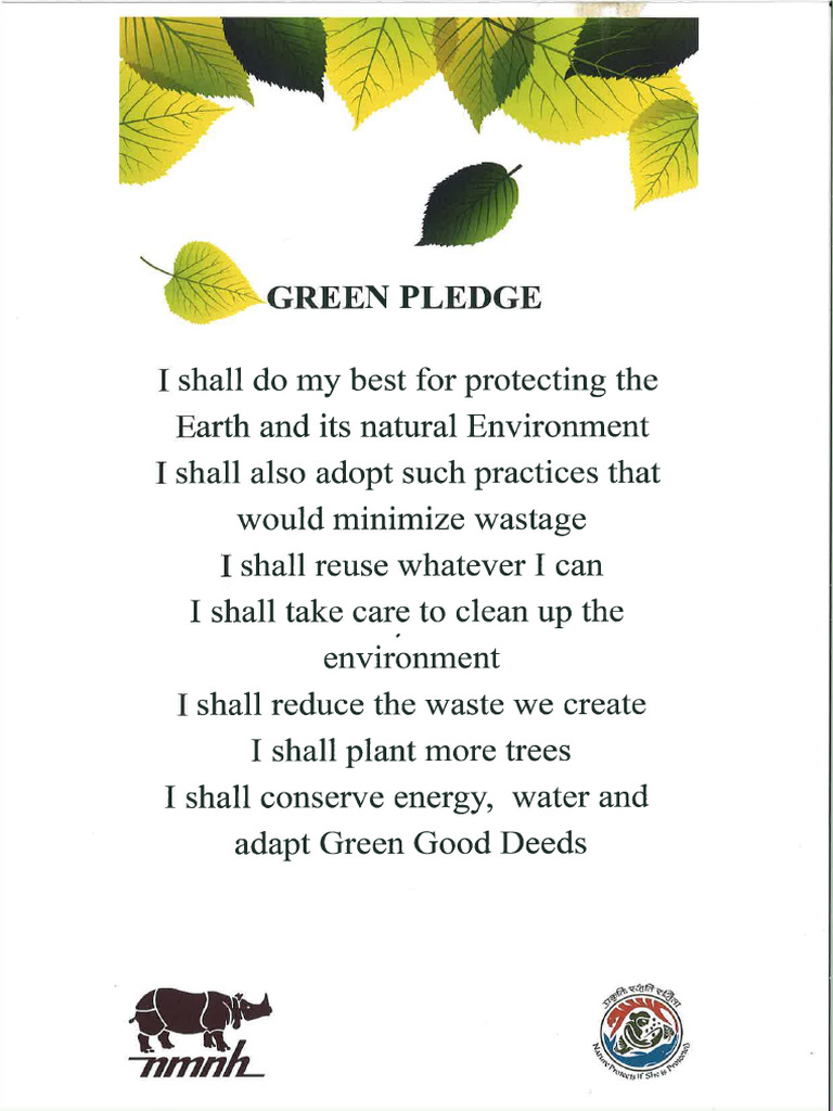 Green Pledge | PDF