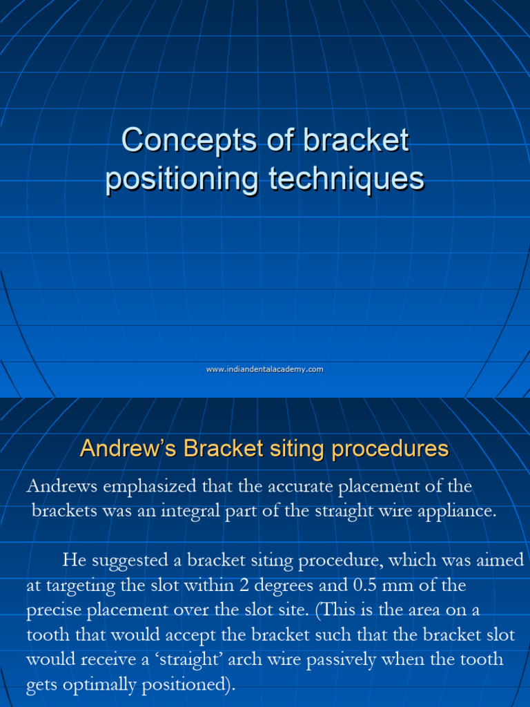 Bracket Positioning Techniques in Orthodontics | PDF | Orthodontics | Mouth
