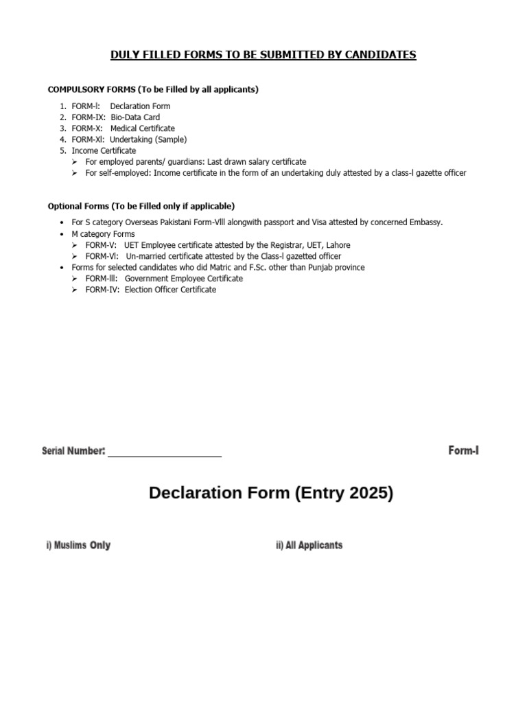 All Form 2025 | PDF