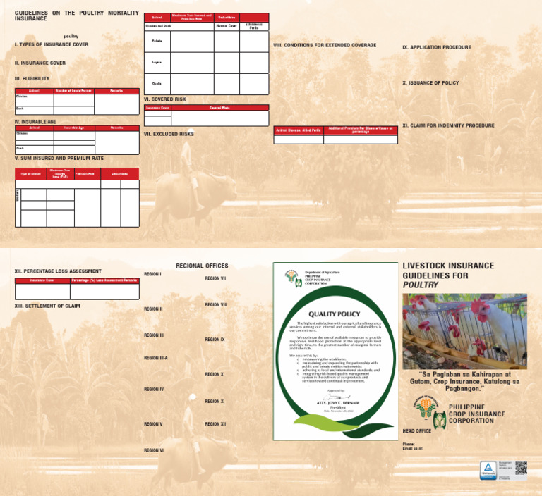 POULTRY INSURANCE PCIC LS v5 | PDF | Insurance | Avian Influenza
